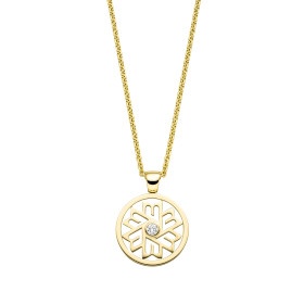 Gelbgold, Halsschmuck, Danuvina Mill River Anhänger mit Halskette 25-MB008P-B1 GG